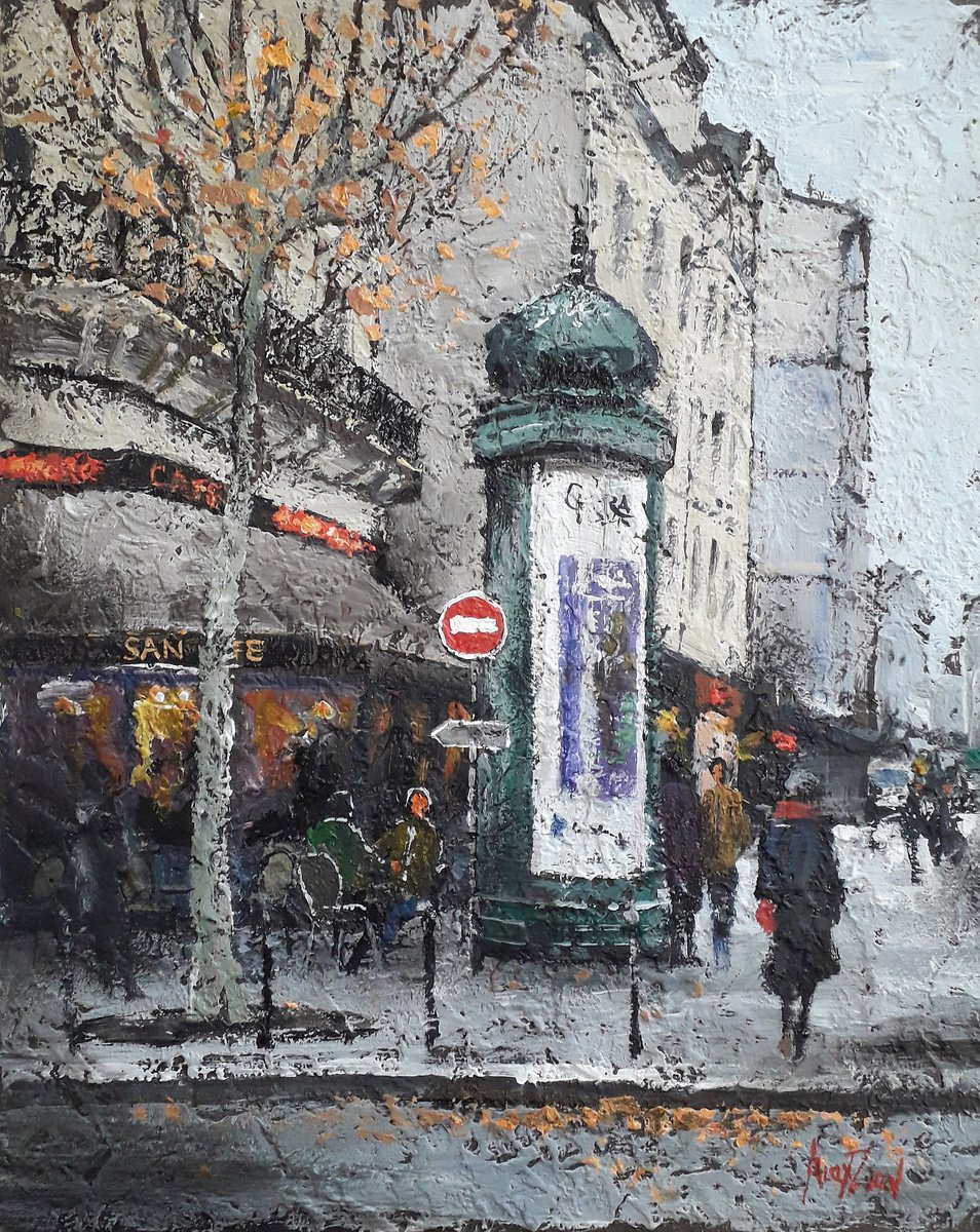 Morning in Paris. Acrylic painting by Alexander Zhilyaev