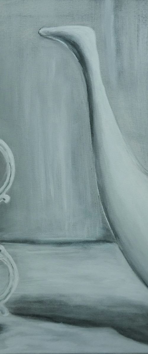Time for Tea - Still life painting Black&White by Danijela Dan