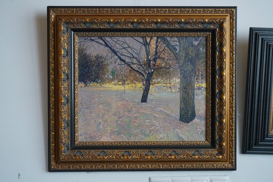 Winter Boulevard at night