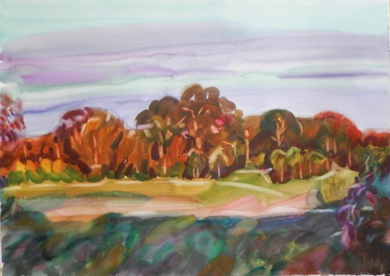 autumn trees, 70x50 cm