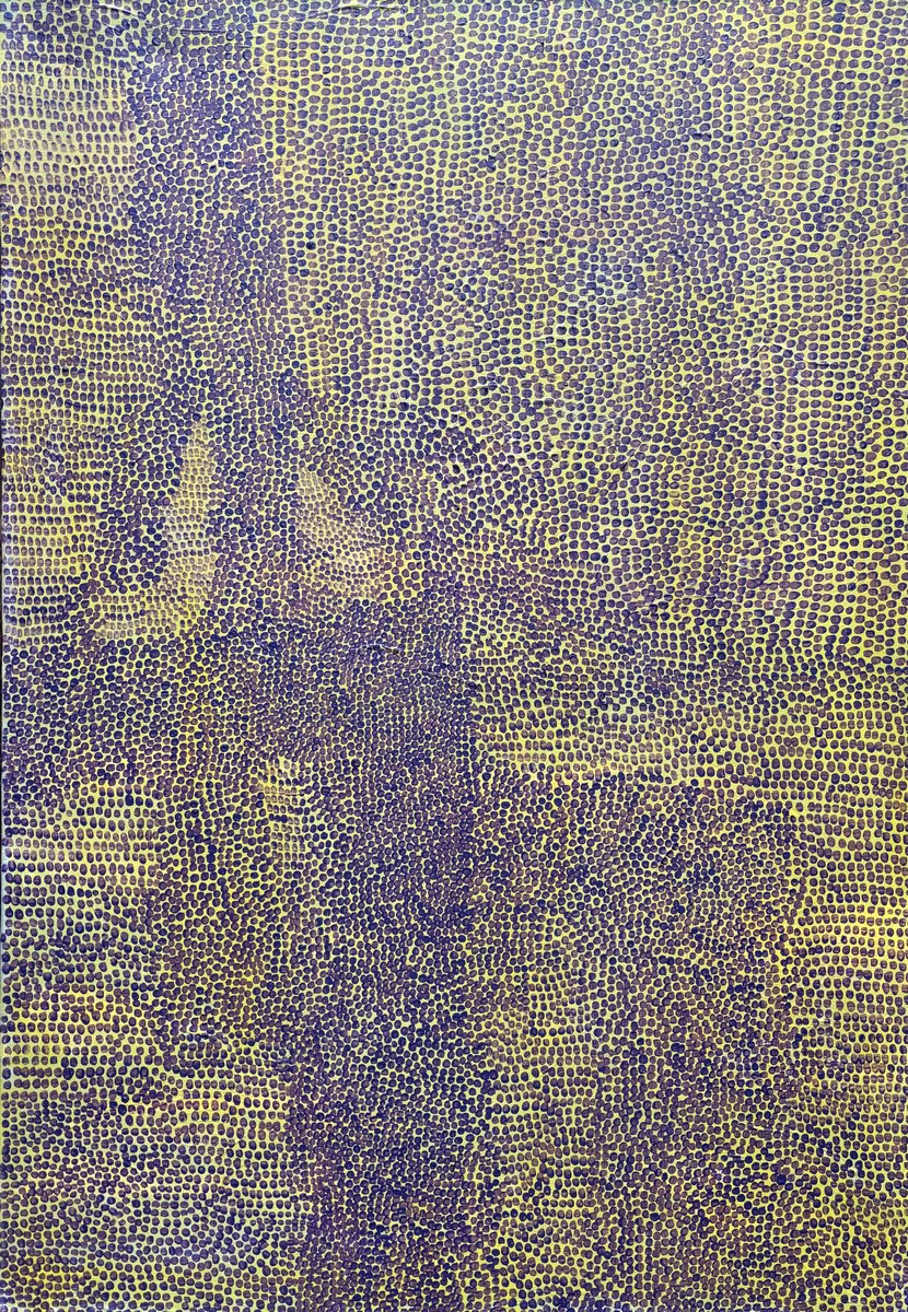 Impressionistic Abstract Acrylic Painting By Sun-Hee Jung, 28 X 39", Road Pattern, Original Artwork