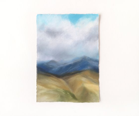 Landscape painting, set of 2. Mountain scenery