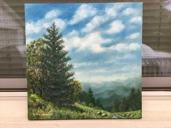 TENNESSEE HILLS - oil 12X12 (SOLD)