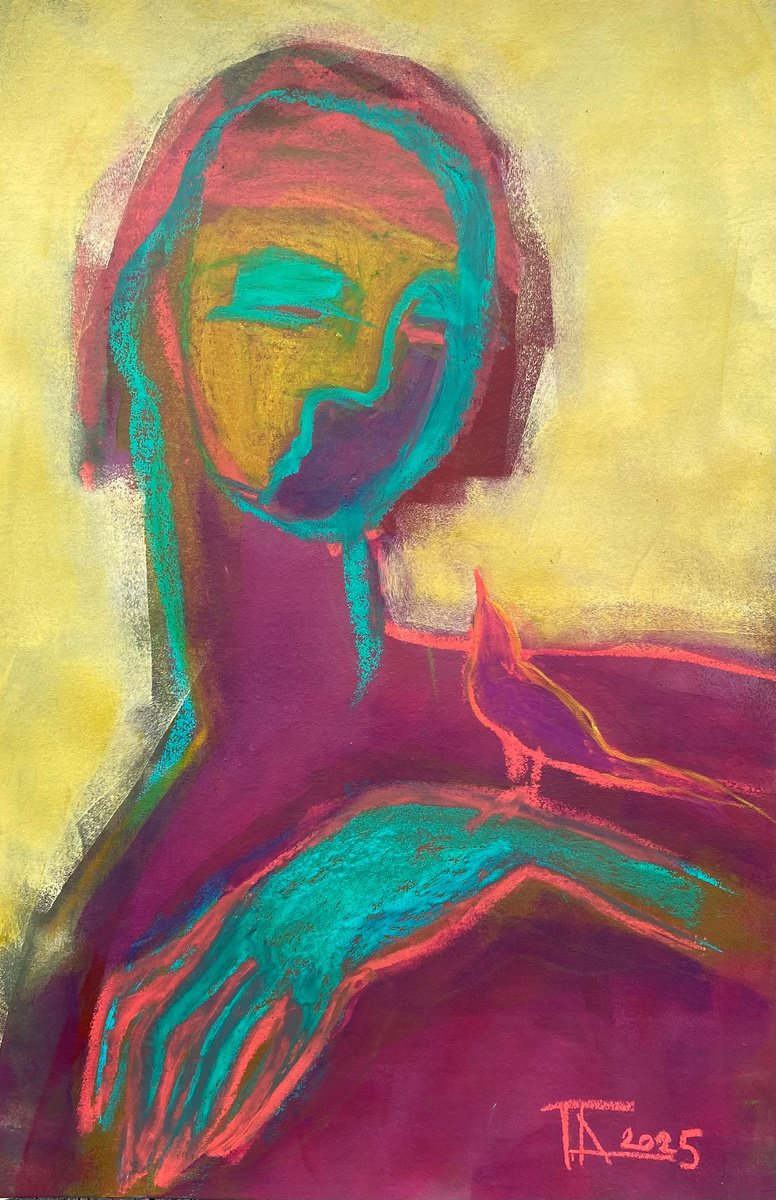 Expressive Pastel Drawing , Winter Morning. By Tatjana Auschew, 13 X 20, Artwork For Sale On Artfinder