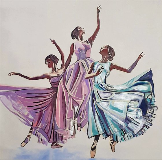 Ballerinas / 100 x 100 x 0,1 cm