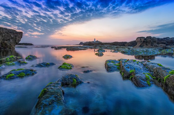 Godrevy Slow Exposure Sunset