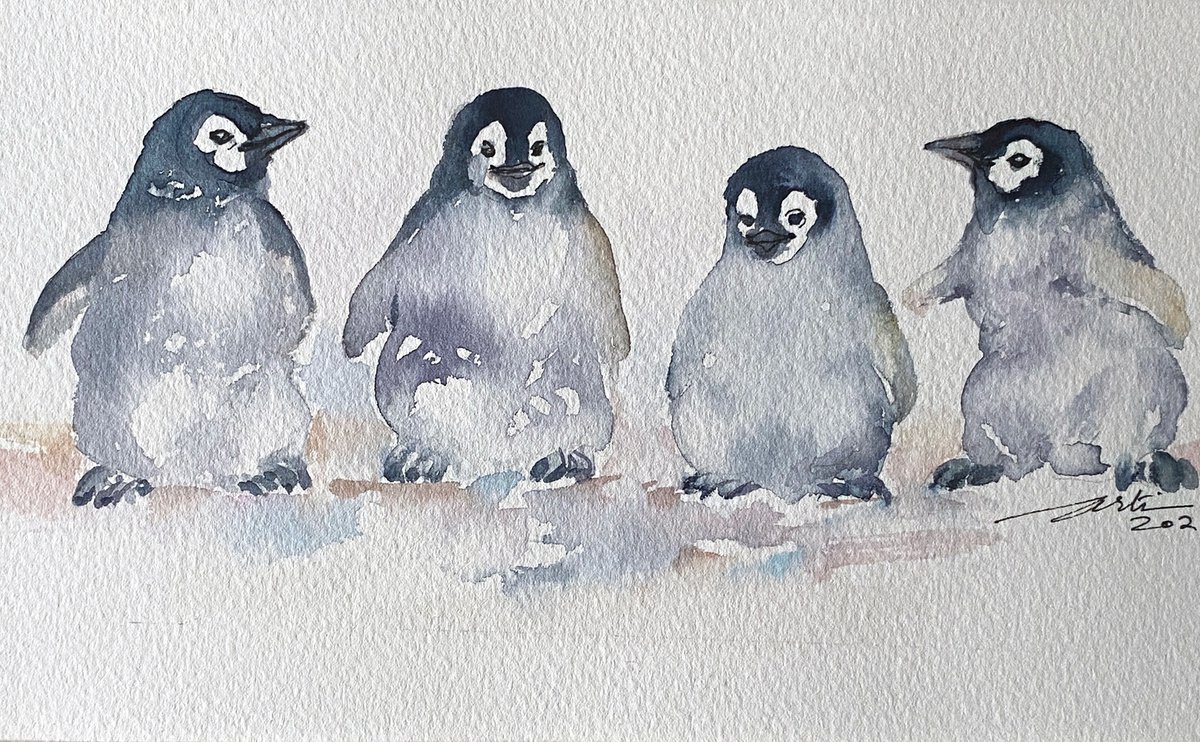 Four times Fun_Baby Penguins by Arti Chauhan