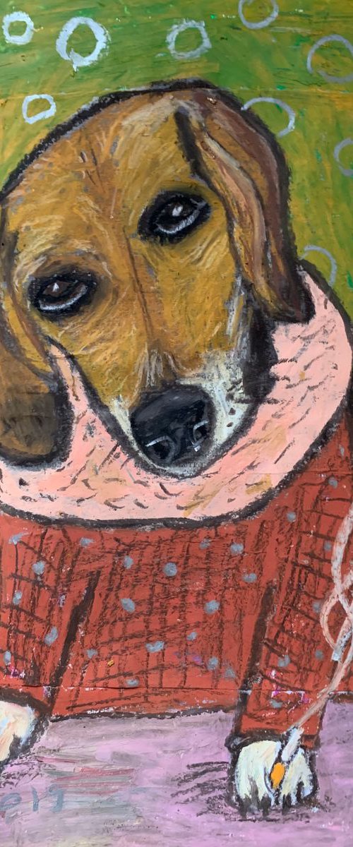 Smoking dog #54 by Pavel Kuragin