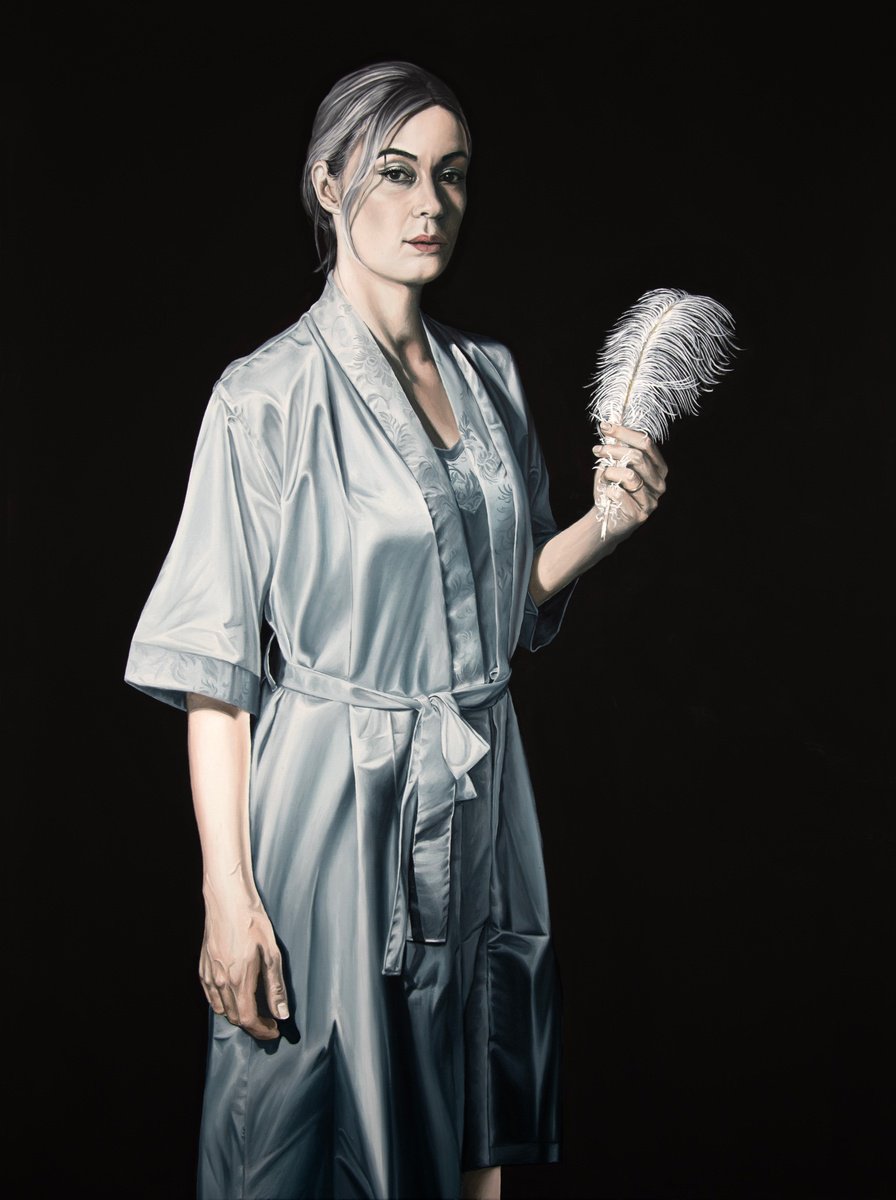 Photorealistic Portrait Oil Painting By Nicolas Maureau, 38 X 51", Marie-Antoinette, Original Artwork