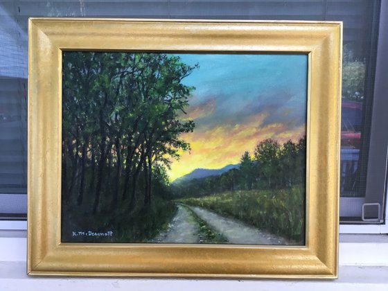 BACK ROAD MORNING - oil 11X14 (SOLD)