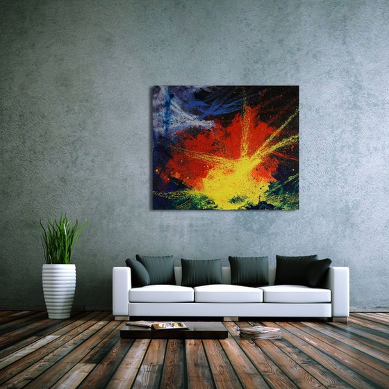 The Blast (120 x 100 cm) XXL oil (48 x 40 inches)