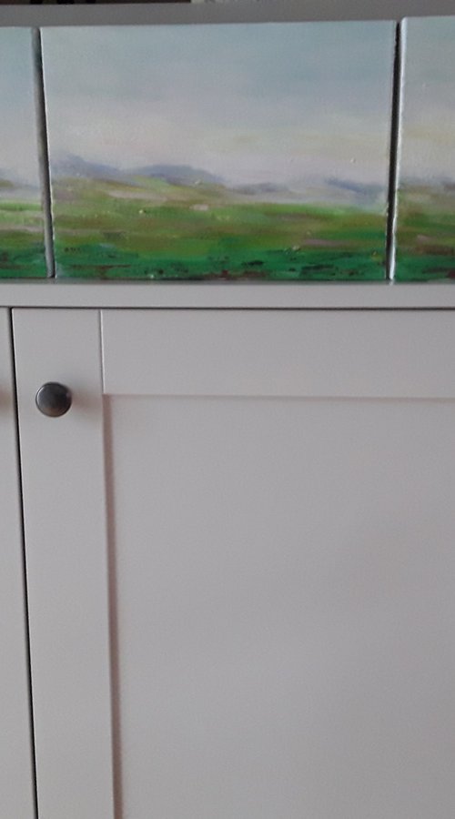 Green Spring Triptych by Therese O'Keeffe