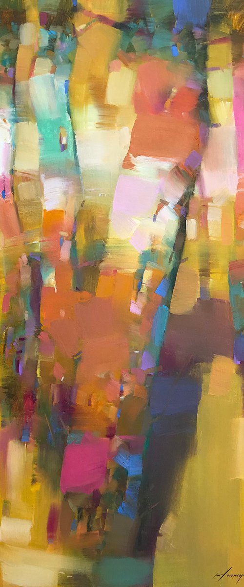 Autumn Trees Original oil painting, Handmade artwork, One of a kind by Vahe Yeremyan