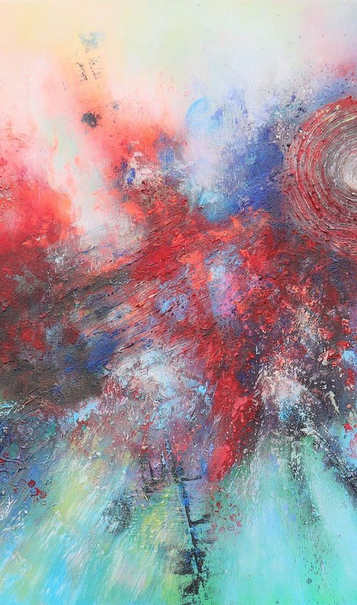Abstract "Cosmic collision" by Ludmilla Ukrow