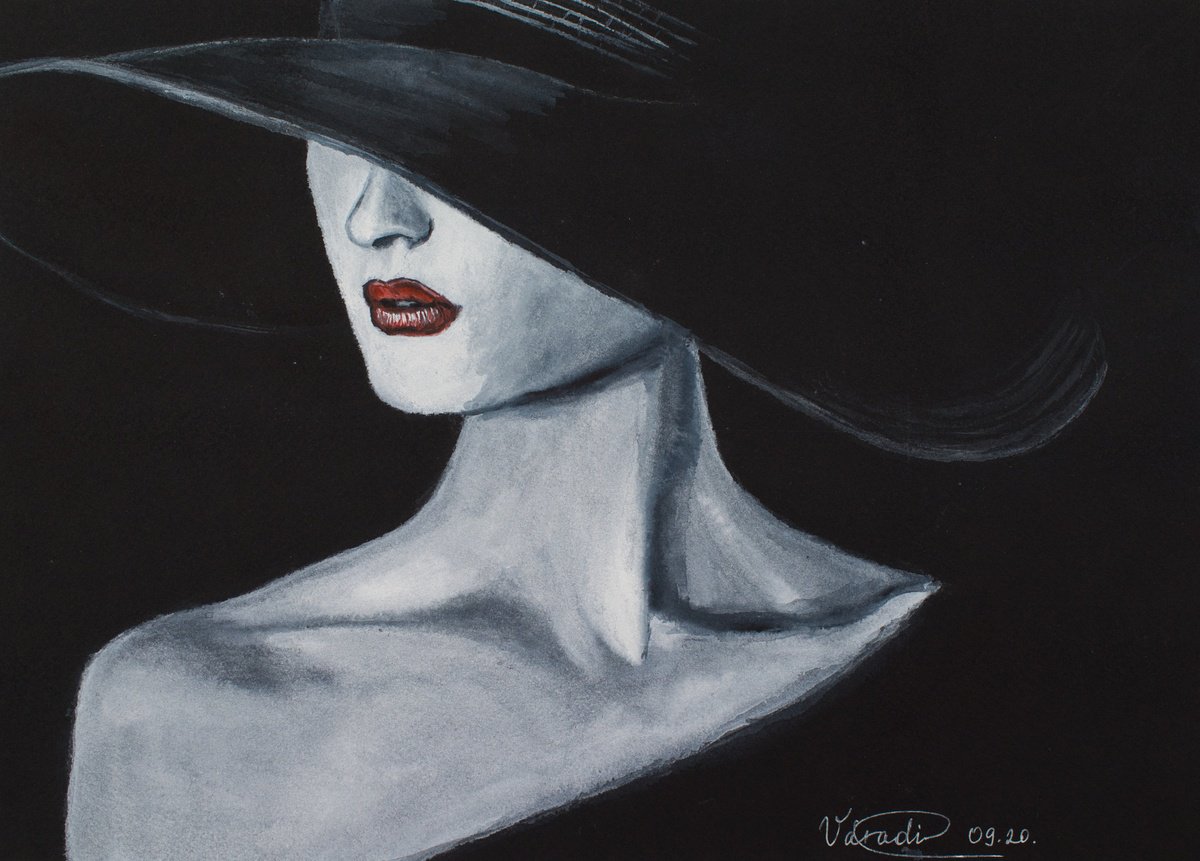 The woman in hat by Catherine Varadi