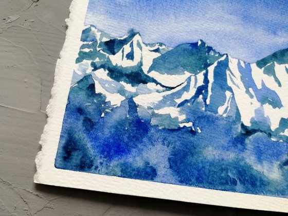 Moutain range painting