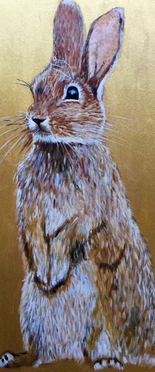 Golden bunny. by Olga Koval