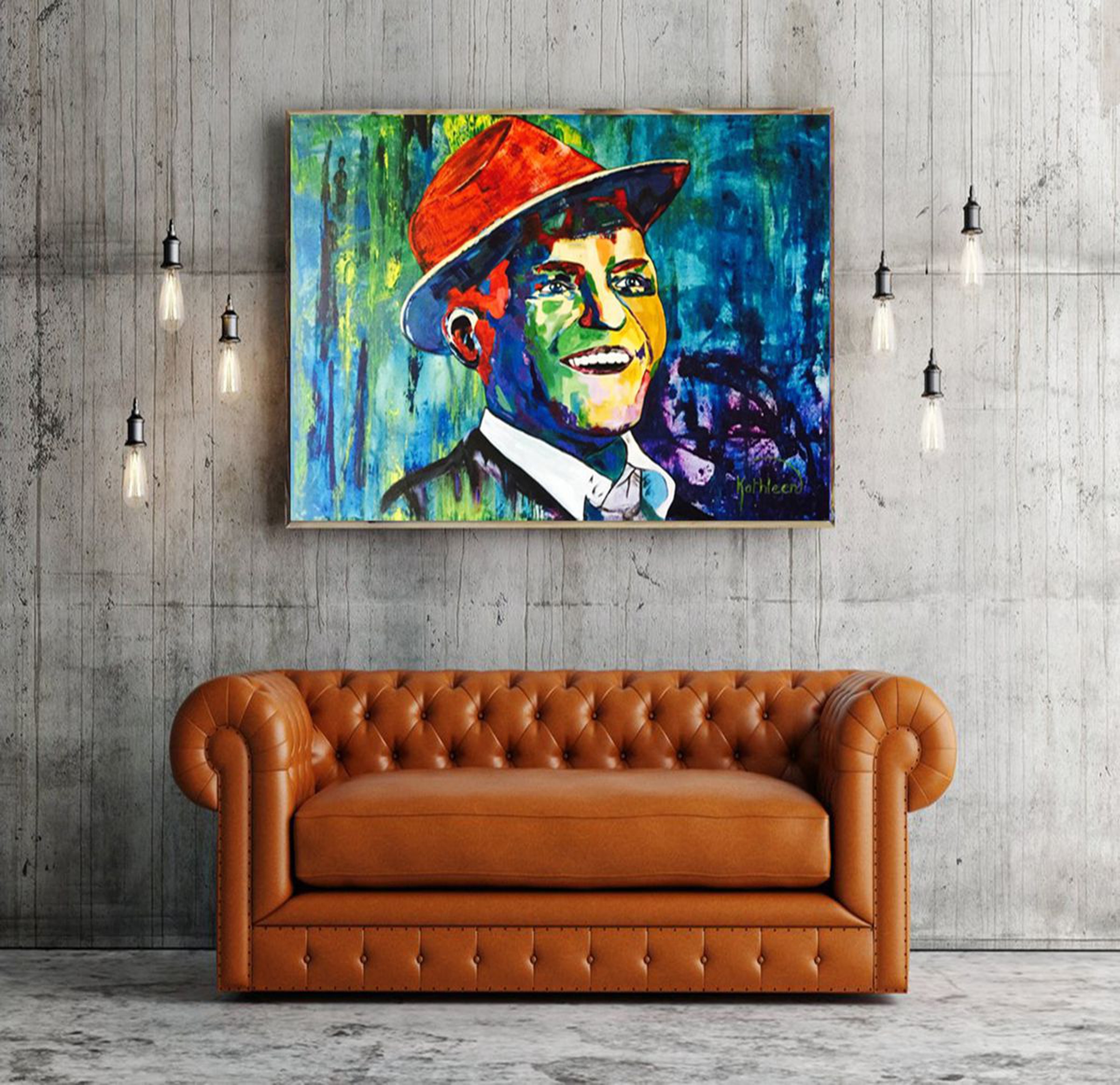 Frank Sinatra Painting Original Large Wall Art Artfinder