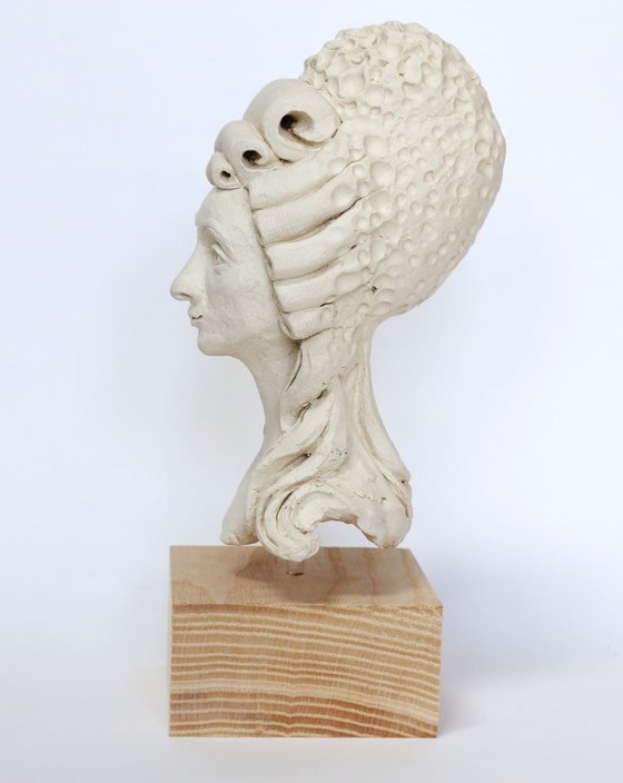 Marie: ceramic portrait sculpture