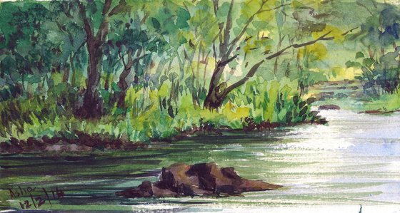 A River quietly flows by