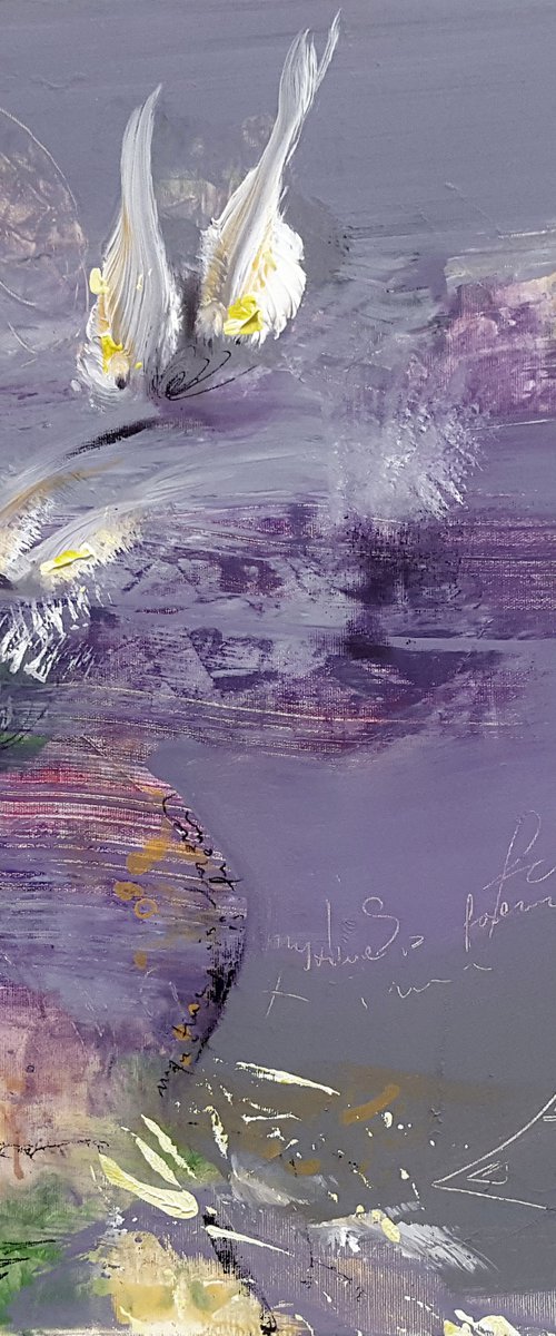 Superbe Colors Violet And Grey Still Life By O KLOSKA by Kloska Ovidiu