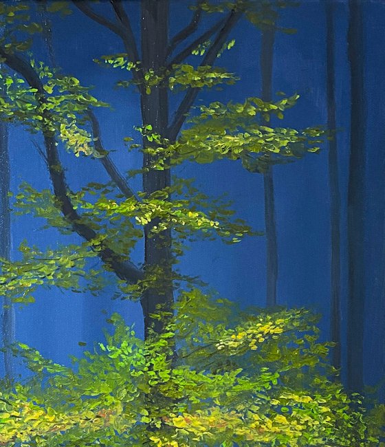 Night story, 40 х 60 cm, oil on canvas