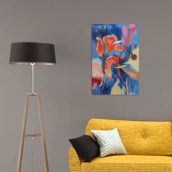 Composition with Red Sun