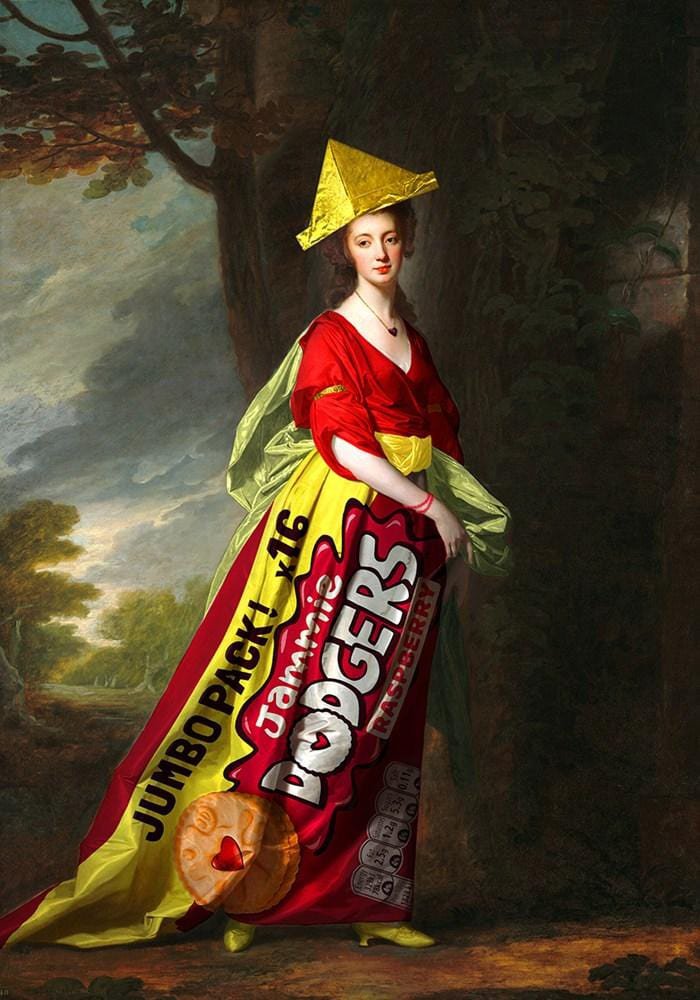 Surrealistic Portrait Giclee Print By Little Fish Design, 17 X 24", Jammie, Original Artwork