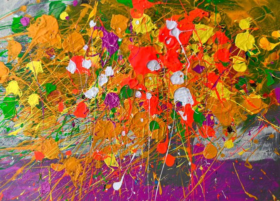Abstract painting Threads of life