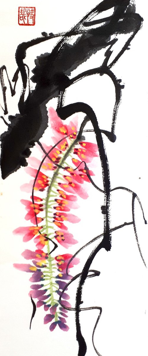 Elegant wisteria by Ilana Shechter