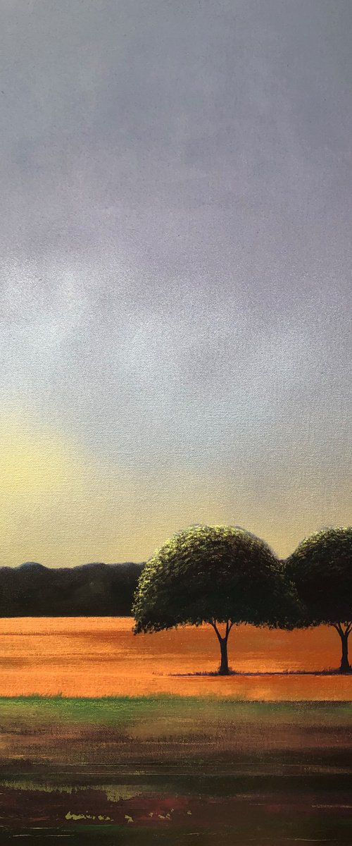 2 Trees Dawn Fades by Simon Jones