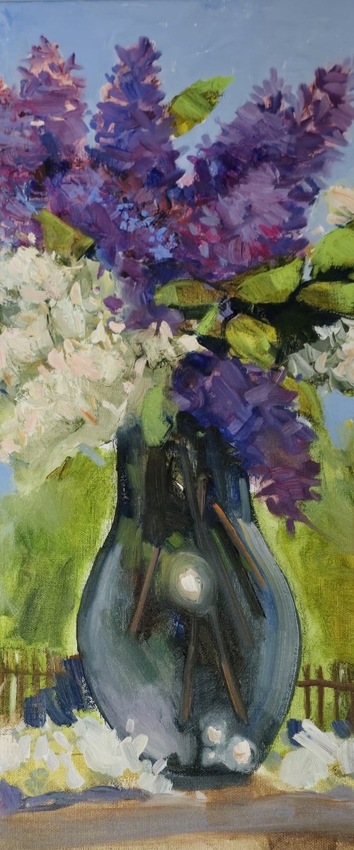 Lilac in Vase by Gulshaba Abbasova