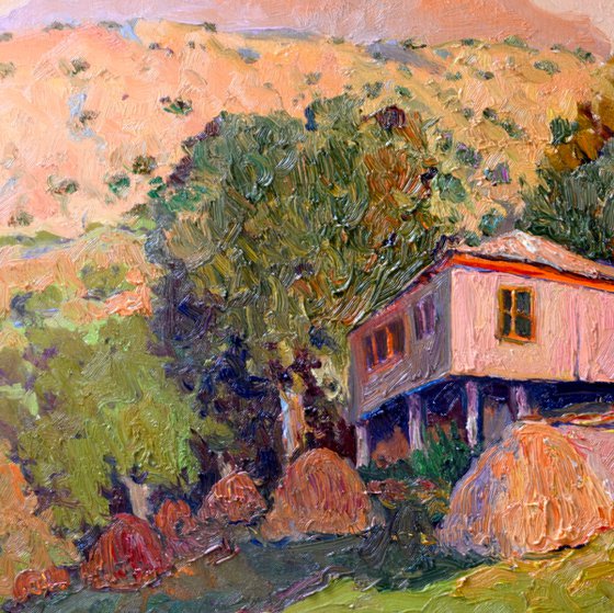 Farmhouse in the Mountains, Early Evening