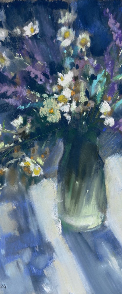 Blue mood. Wildflowers by Olha Laptieva