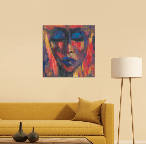 IMPERFECTION / abstract colorful face portrait