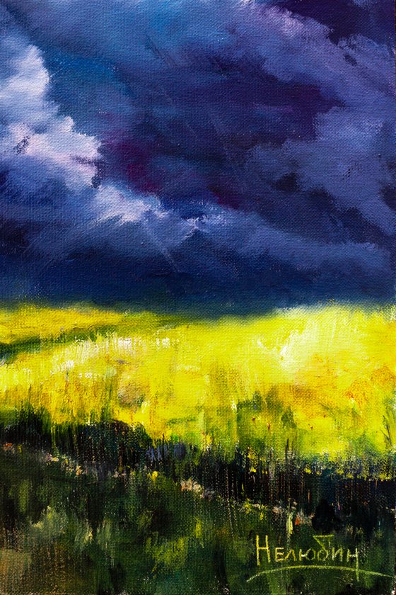 Abstract landscape ."Before the storm"