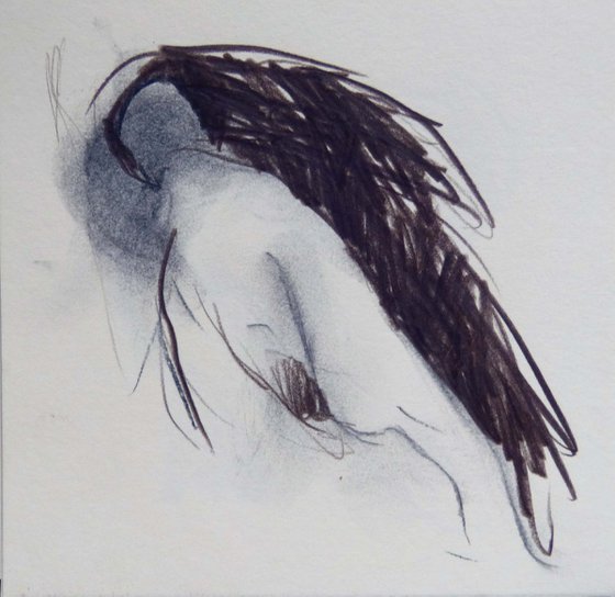 Erotic drawing, 15x15 cm ESA2 - AF exclusive