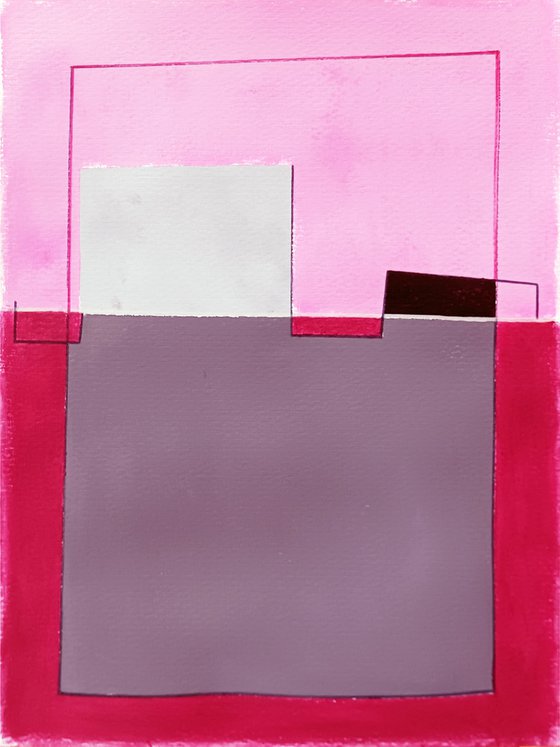 pink grey linear composition