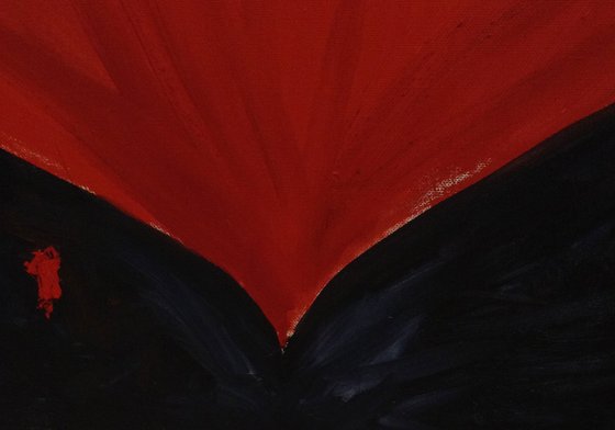 RED HEART - If there is a heart that starts to beat somewhere, There is certainly a reflection of it…  - Abstract interior art, original oil painting, red black colour, love lovers passion - XXL large size, Valentine