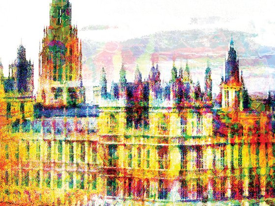 Colores, Londres, Big Ben 2/XL large original artwork
