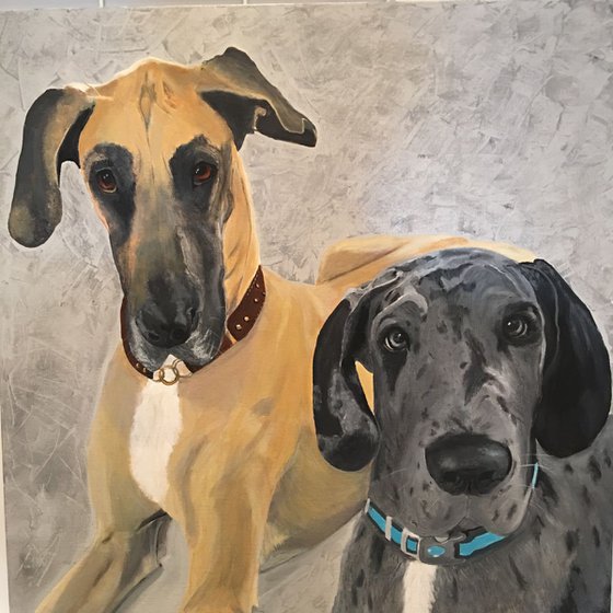 LIBERTY AND FINNEGAN (Commissioned Pet Portrait)