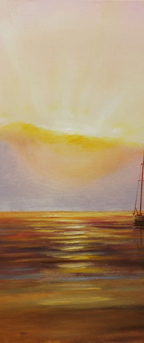 Calm Sea Sunset by Evald