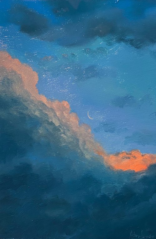 "Sunset"original oil painting by Artem Grunyka by Artem Grunyka