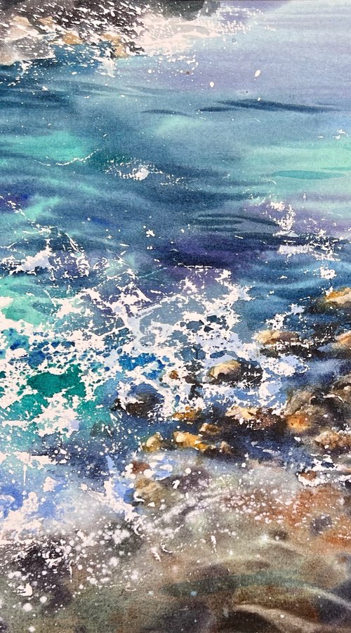 Waves and rocks #14 by Eugenia Gorbacheva