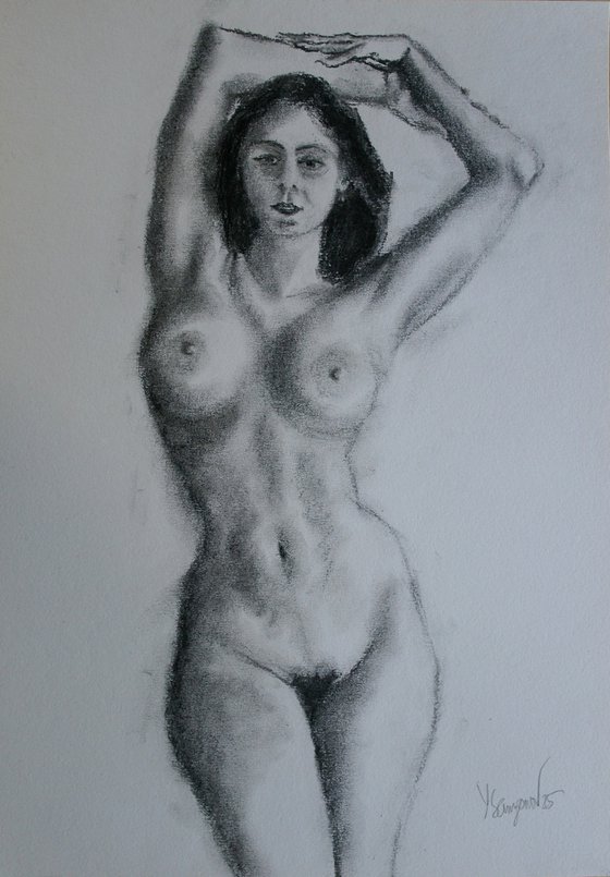 Female Figure #62 Charcoal