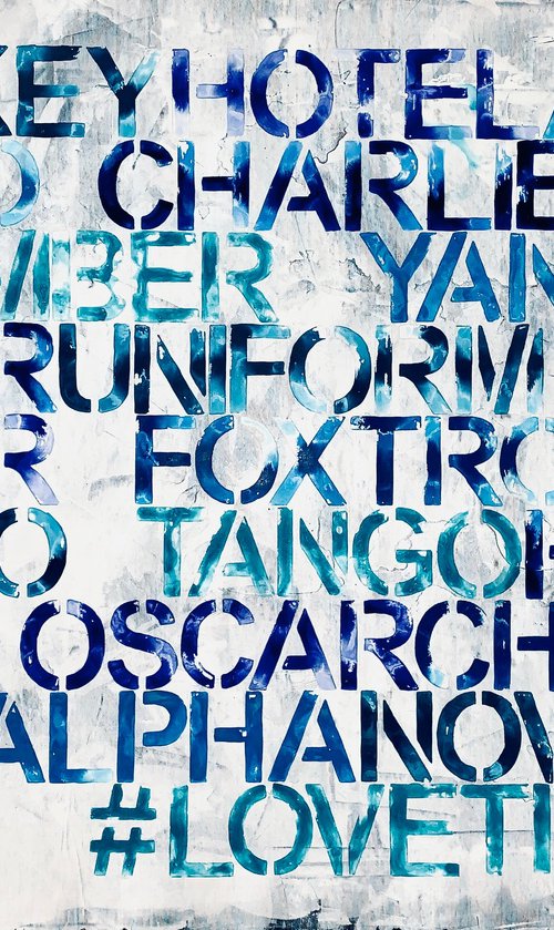 Love the sea No. 5422 typography ocean sailing by Anita Kaufmann
