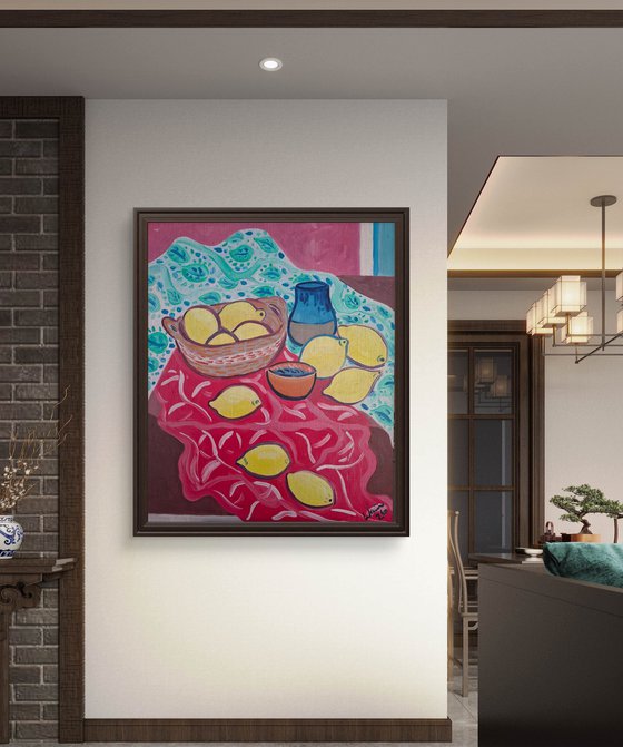 Patterned Interior with Citrus