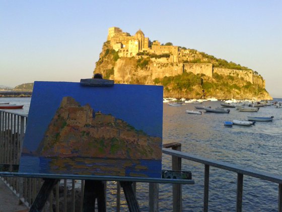 Aragonese Castle at sunset
