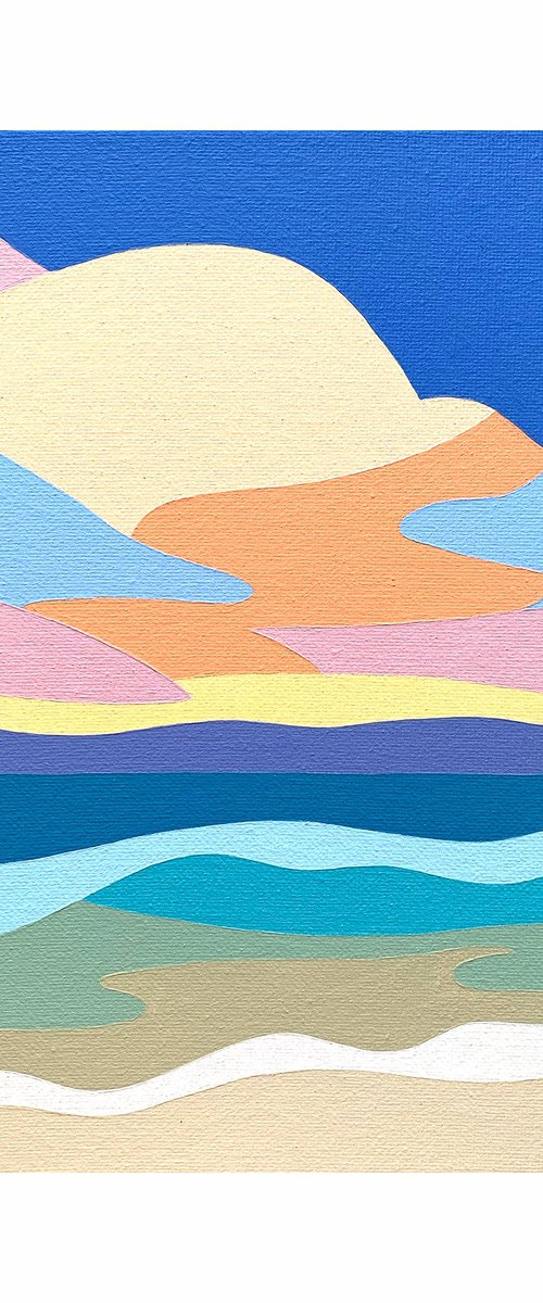 Coastal Sunset Before The Rain by Zoe Hattersley