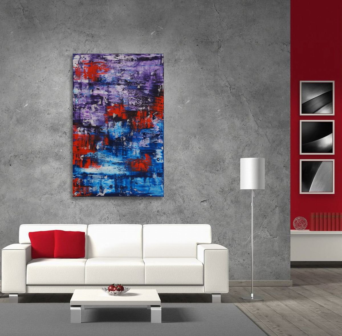 Violent Red (116 x 75 cm) XL (approx. 46 x 30 inches) by Ansgar Dressler